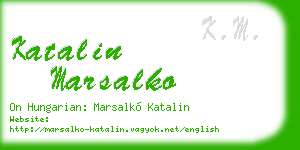 katalin marsalko business card